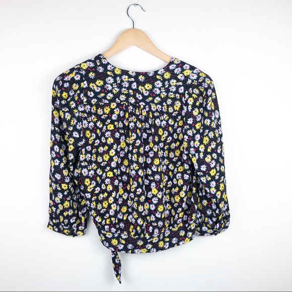 Madewell Wrap Top in French Floral NWT Small - Picture 7 of 8